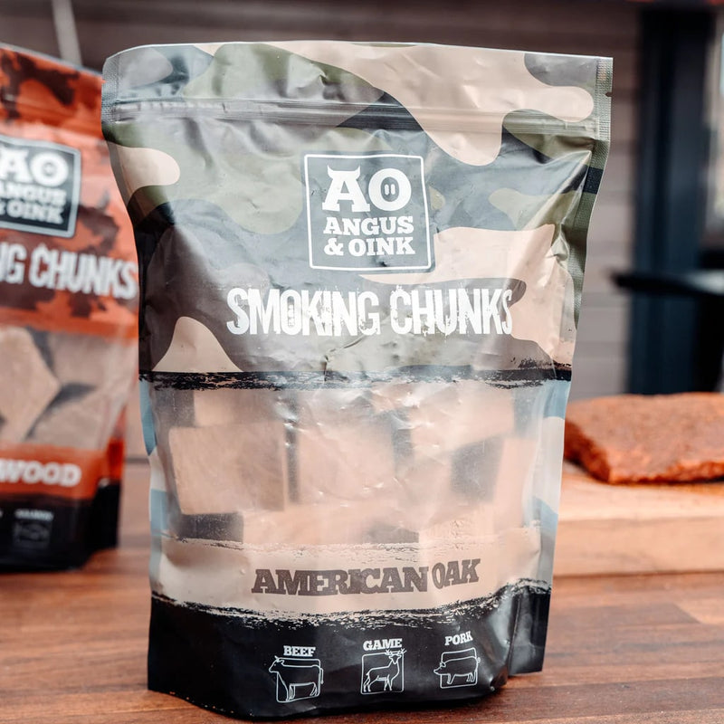Angus & Oink American Oak Smoking Wood Chunks 1Kg