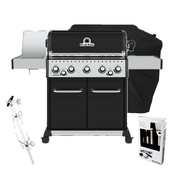 Broil King Baron 590 IR Gas Barbecue | Rotisserie + FREE COVER + ACCESSORIES