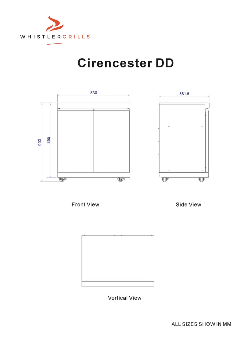 Whistler Grills Cirencester Double Door Cupboard Unit