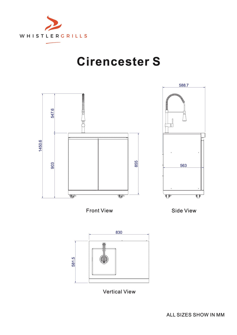 Whistler Grills Cirencester Outdoor Kitchen - Sink Unit