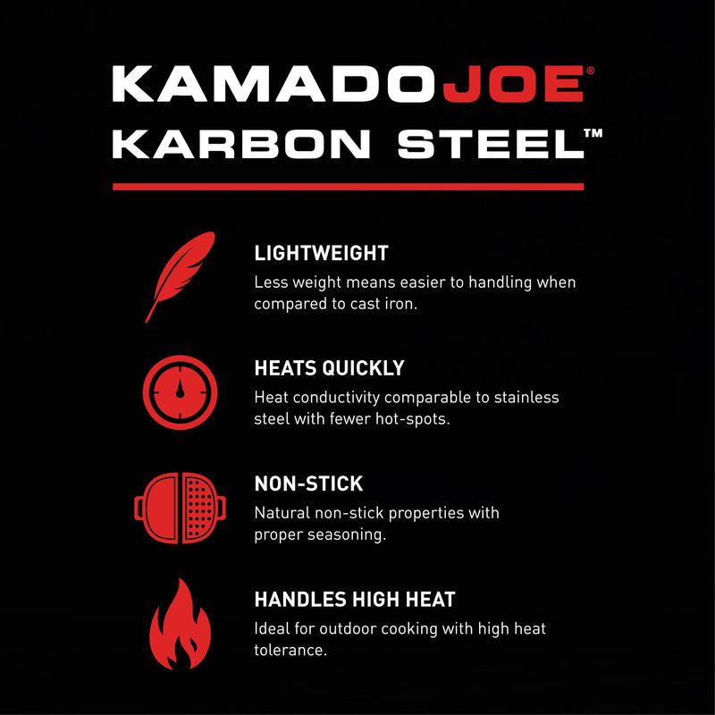 Kamado Joe® Karbon Steel™ Carbon Steel Paella Pan for Classic Joe™ and Big Joe™ Grills