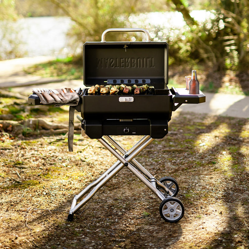 Masterbuilt - Portable Charcoal BBQ Cart with Side Shelves